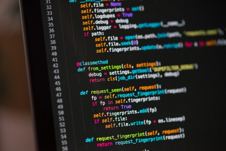 Converting a web page to RSS — code displayed on a computer screen