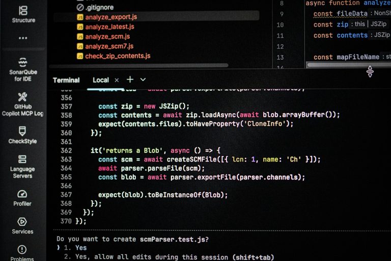 Developer terminal screen showing code output — page to RSS tutorial