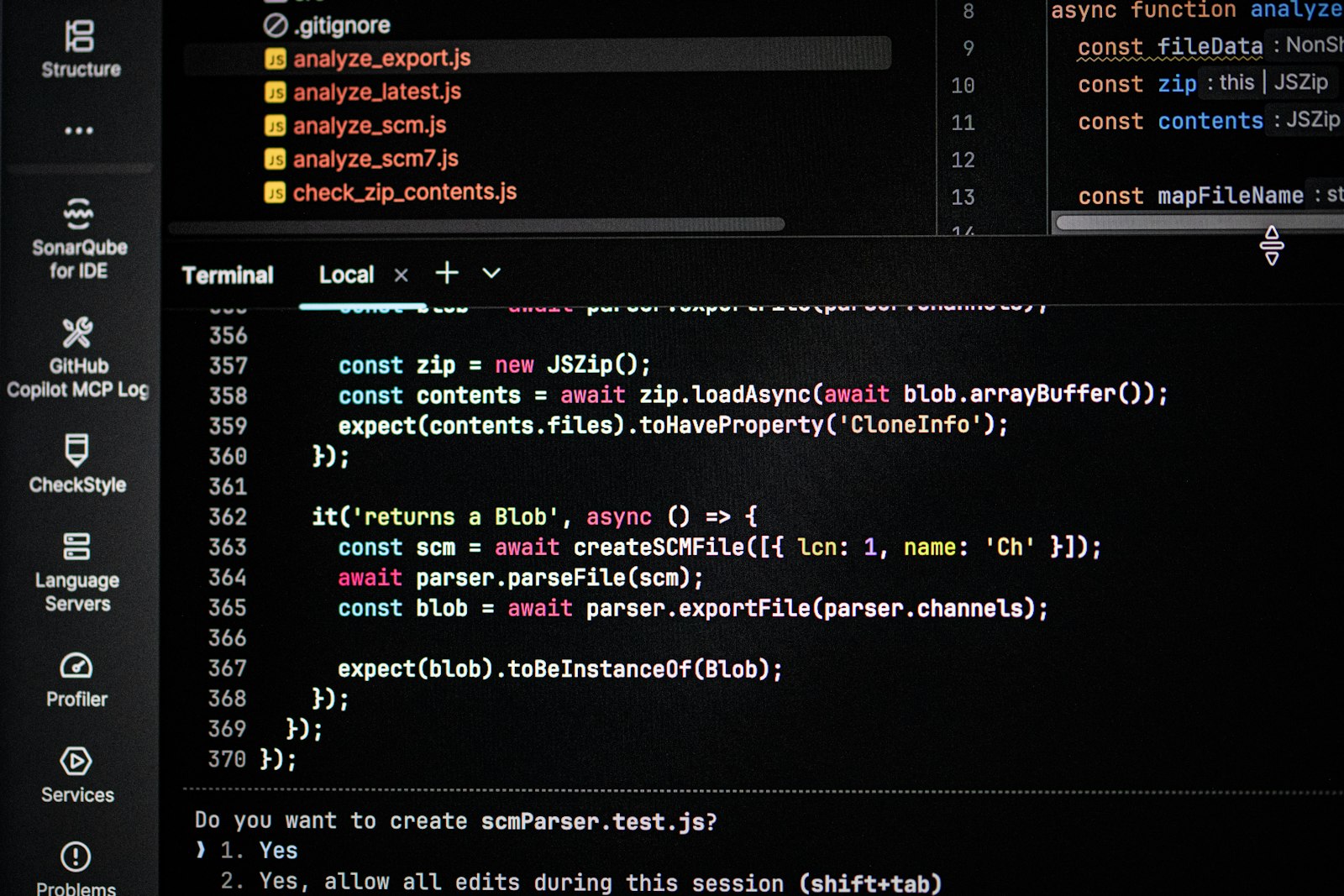 Developer terminal screen showing code output — page to RSS tutorial